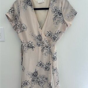 Lush Floral Wrap Dress - Size M